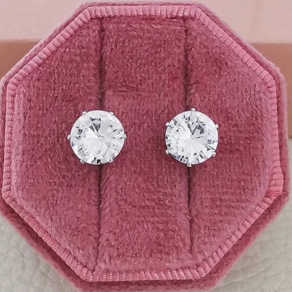 NEW 2.5 CT 925 STERLING SILVER DIAMOND EARRINGS, NICE EARRINGS, CUTE EARRINGS - Picture 2 of 4